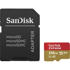 Sandisk 256GB High Extreme microSDXC Class 10, Reads 190MB/S, Writes 130MB/S