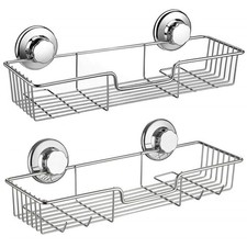Suction Cup Shower Caddy Bathroom Caddies Storage Combo Organizer, No Damage ...