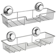 Suction Cup Shower Caddy Bathroom Caddies Storage Combo Organizer, No Damage ...