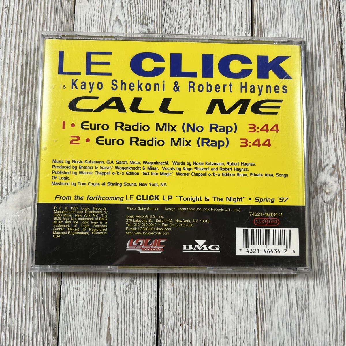 LE CLICK – Call Me CD Single 1997 Eurodance Dance Pop Logic