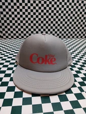 Diet Coke Coca-Cola Mesh Trucker Hat Gray Promotional Snapback 