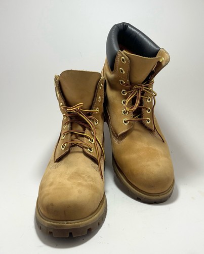 Timberland 6 Inch Premium Boot Wheat Nubuck Tb010061 Men’s Size 9.5 M Leather