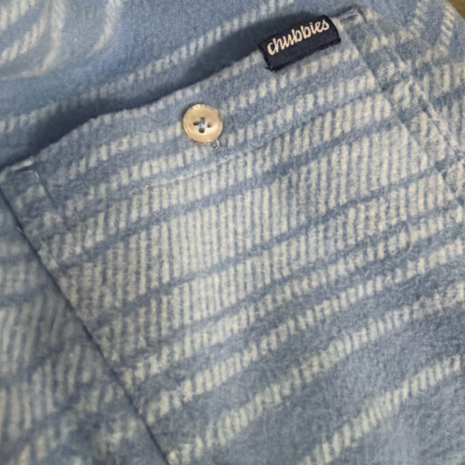 Chubbies Polyester Blend Button-Up Men's Light Bl… - image 6