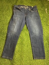 Levi  s Boyfriend Cropped Jeans Women  s Size 32 Dark Wash Stretch Denim
