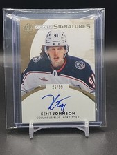2024-25 SP Authentic Curated Auto Kent Johnson /99 Columbus Blue Jackets 