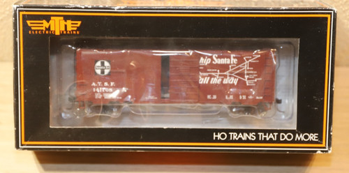 MTH  Santa Fe Güterwagen Box Car, braun, Spur H0, OVP 85-74079 | Zustand: Gebraucht