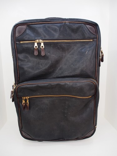 Mulholland Bros Lariat Leather  Luggage 1 Piece Rare carry on !!