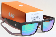 SPY OPTICS Cyrus POLARIZED Sunglasses Matte Black/Happy Bronze Green Mirror NEW
