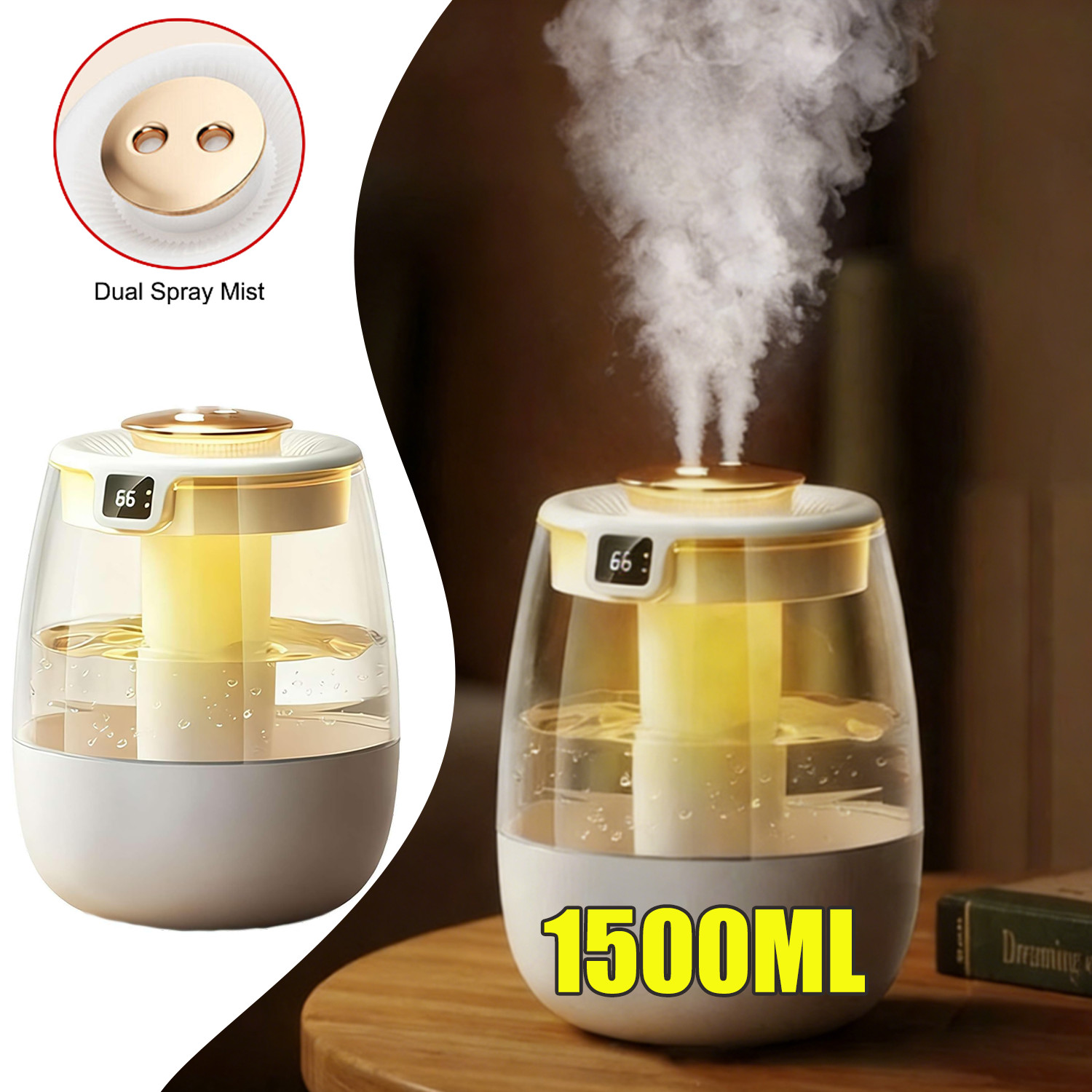 S For Bedroom Large Room Office Cool Mist Air Humidifier Ind