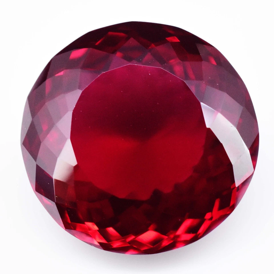 47.15 Ct Natural Certified Mozambique Red Pyrope Garnet 21mm Round Loose Gem - Image 2 of 4