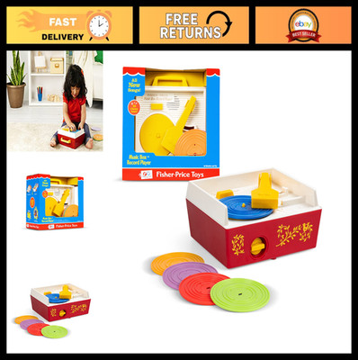 Retro Record Player Toy - Interactive Tactile Music Player for Kids 18 Months+