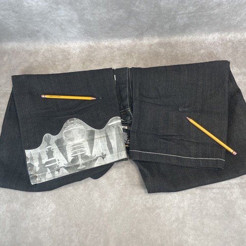 Vtg Lot29 In Space Jeans Men’s 40x34 Black Relaxed Loose Skate Rap Hip-Hop Y2K - Picture 9 of 9