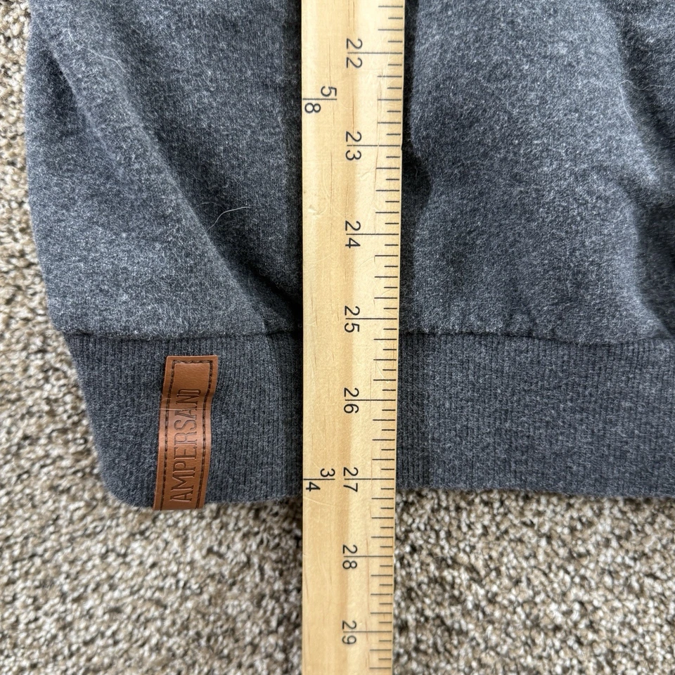 Ampersand Avenue Sudadera con Capucha XL Para Mujer Verde Oliva Gris Bolsillos Logo Foto 4 de 4