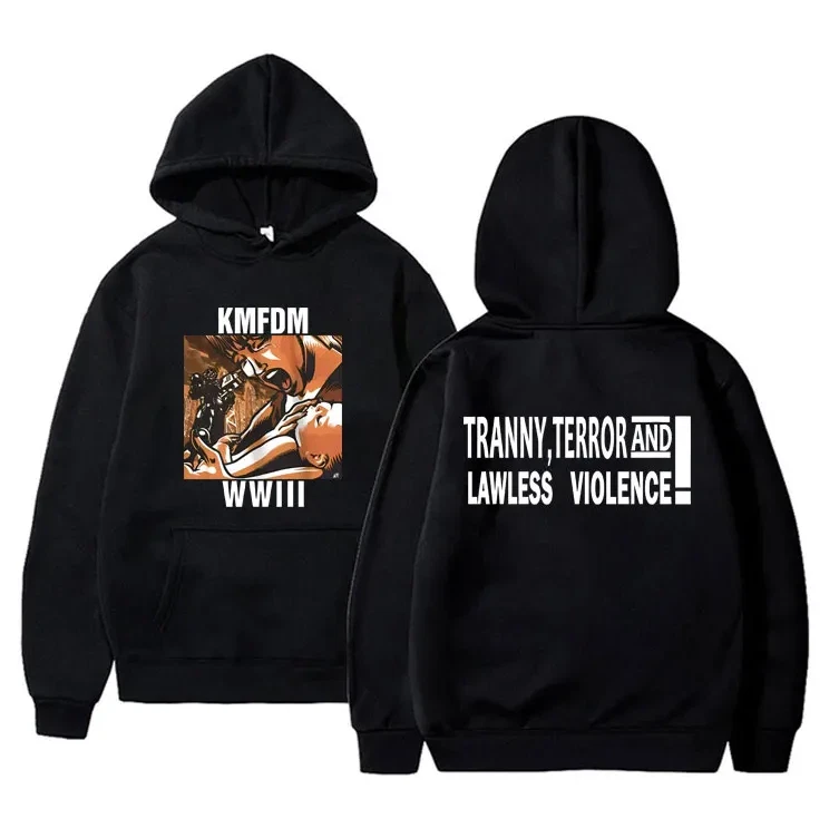 KMFDMM WWII Tranny Terror Lawless Double Sided Hoodie