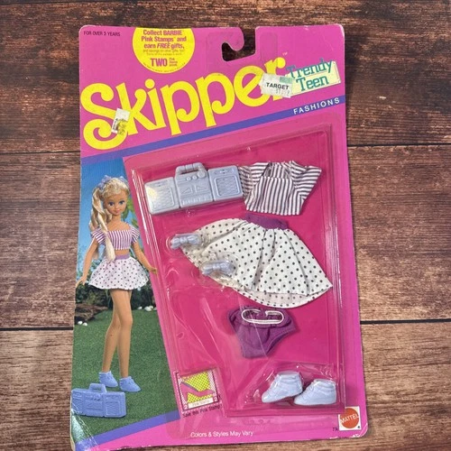 Vintage 1990 Mattel ~ Skipper Trendy Teen Outfit ~ Purple W/ Accessories ~Sister