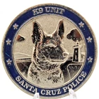 Santa Cruz Police K9 Unit Established 1985 Challenge Coin 1.75"