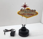 VINTAGE REAL NEON WELCOME FABULOUS LAS VEGAS SIGN TABLE TOP NEONETICS RARE WORKS