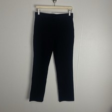 Quince Pull On Ultra-Stretch Ponte Knit Straight Leg Black Pants Size Medium.