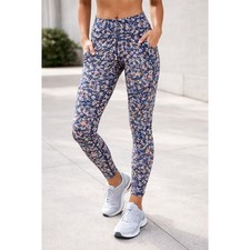 Sweaty Betty The Power 7/8 Length Leggings Geometric Print XS Made in Vietnam