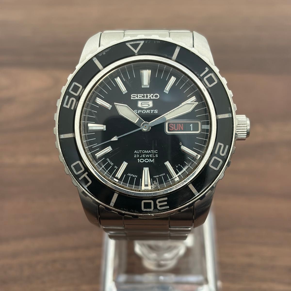 Automatic Date Diver SNZH55J1 Men 5 Watch Dial Day Working Black Sports SEIKO - vintagewatches.pk