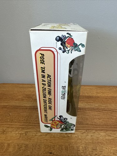 Vintage - Rat Fink Action Figure On Skateboard Ed Big Daddy Roth Jonzo Open Box - Picture 10 of 12