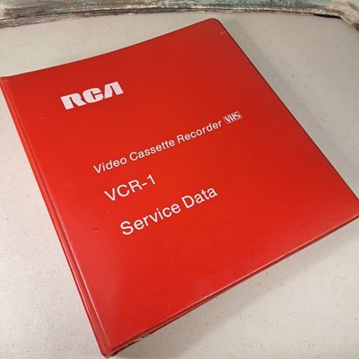 RCA VCR-1 VHS Service Data Manual 1978 Third Edition VBT200 BW001 Binder