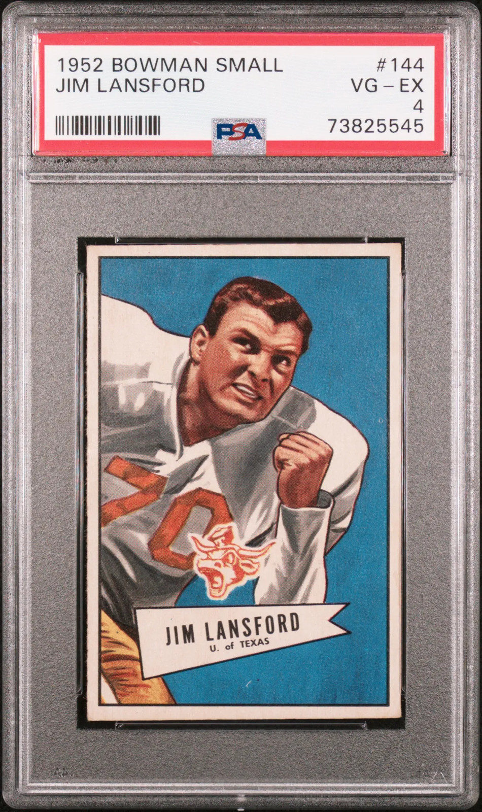 1952 Bowman Small Jim Lansford #144 PSA 4