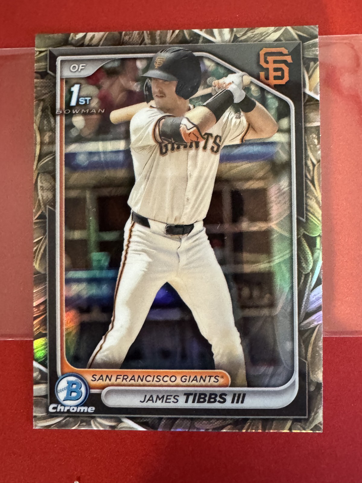 2024 Bowman Draft 1st Chrome James Tibbs III Sunflower Seeds Refractor Dodgers