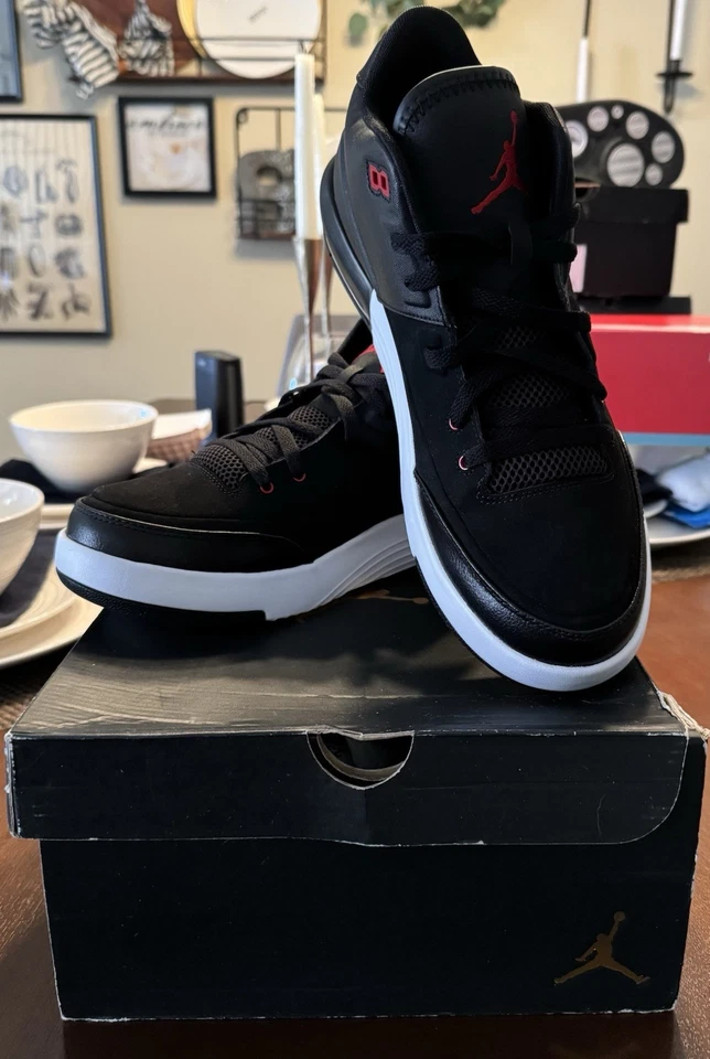 Jordan Flight Origin 3 Negro/Gimnasio-Rojo/Blanco Talla 11.5 820245-001 Nuevo Con Caja|¡Limpio! Foto 2 de 4