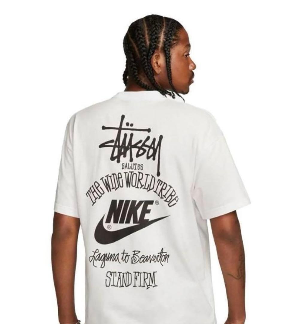 Stussy x Nike Men's T-Shirt White Size 2XL