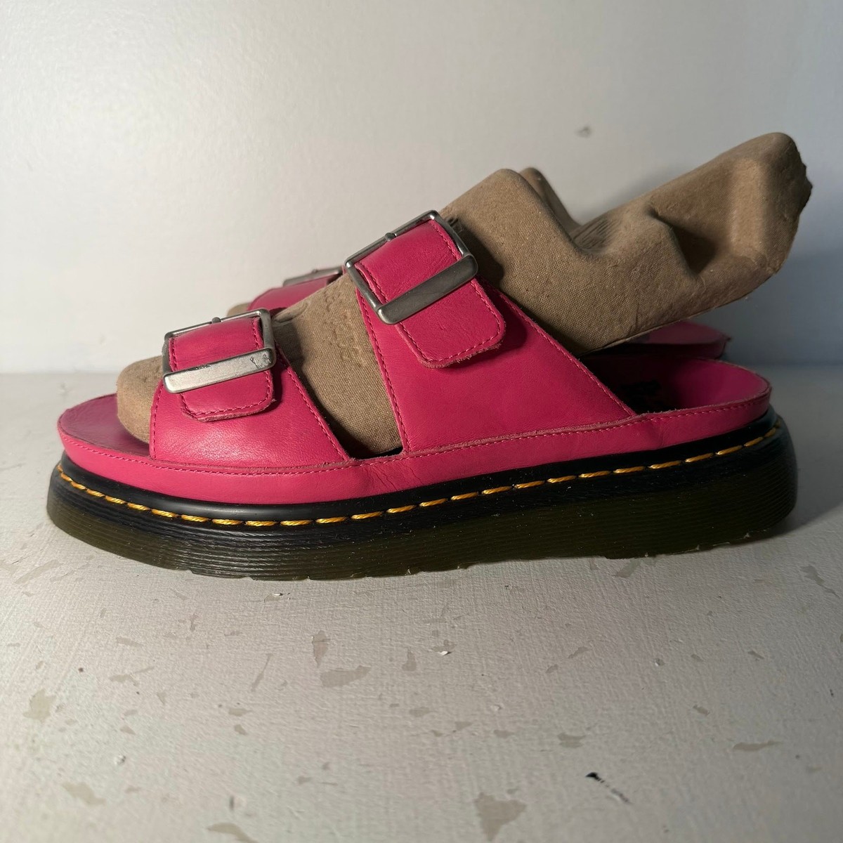 Dr Martens Pink Josef Nubuck Leather Sandals Grunge Goth Womens 8 US Doc Martens View 4