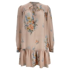 Alexander Mcqueen Mini Dress In Floral Print Silk Women Multicolor Size 44