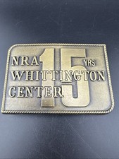 Vtg National Rifle Association Whittington Center 15 Year Gun Nra Belt Buckle