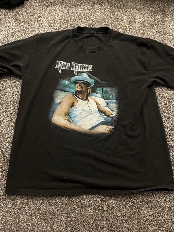 Vintage 2002 KID ROCK Men’s Concert Tour T-shirt Black Xl Thrashed!