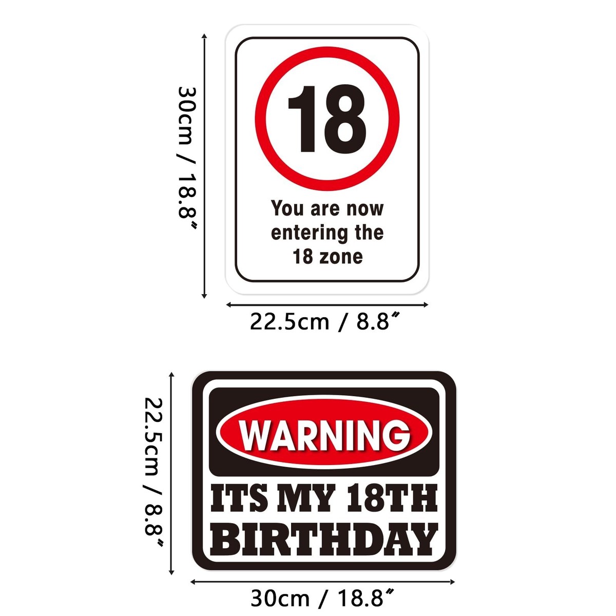 WERNNSAI 18th Birthday Party Decorations - 9PCS Wall Signs Funny 