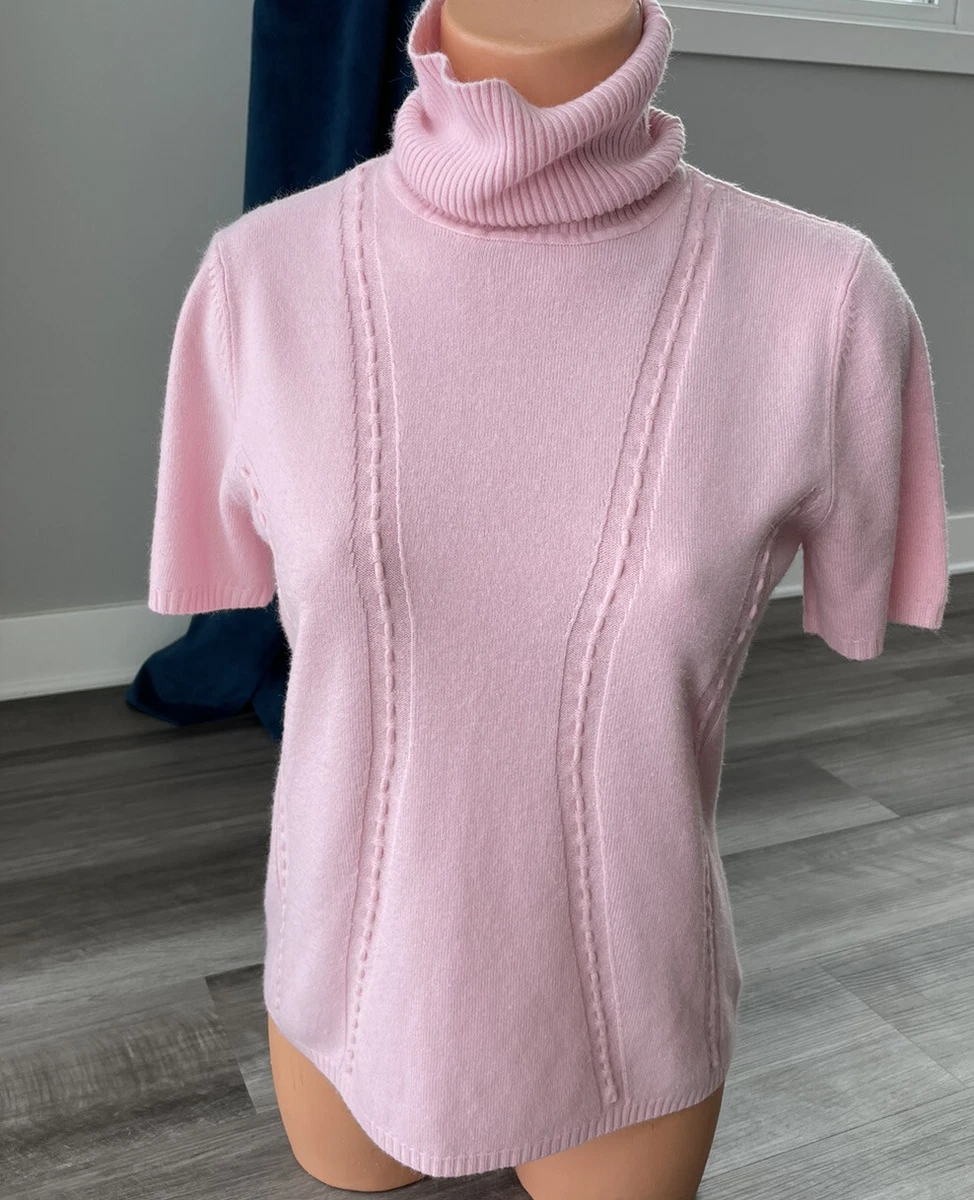 Pink short sleeve turtleneck sale