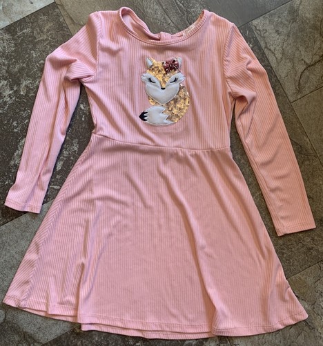 Sz 6-7 Girls Lot 9 Piece L/S S/S Pink Black Dresses Jumper Leggings Tops - Picture 8 of 15