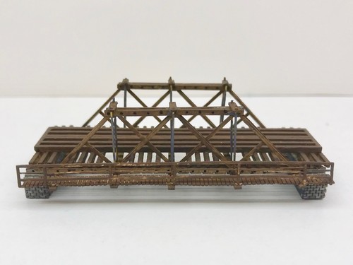 KIT - Pony Truss Bridge N Scale 1:160 Custom Designed Laser Cut Model Railroad - Picture 11 of 12