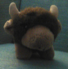 Vintage Russ Berrie  Co Buffalo Bison Plush Cody Stuffed Animal Furry 7  -8 "