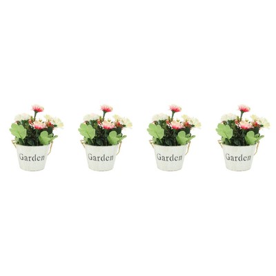  4 PCS Gefälschte Pflanzen Anzug Aus Künstlichen Blumen Büro