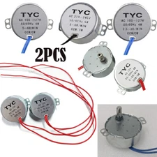 2X TYC-50 AC 12/110/220V 4W 50/60Hz Synchronous Motor 2.5/3/5/6RPM For Microwave