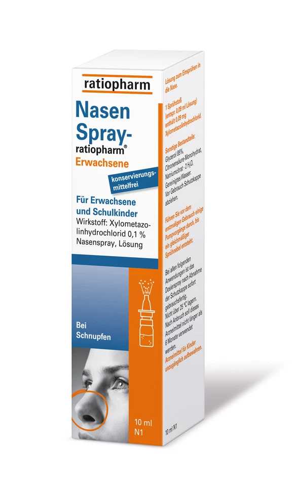 Nasenspray Ratiopharm Erwachsene 10 ml PZN 00999831 10ml katharinenapo