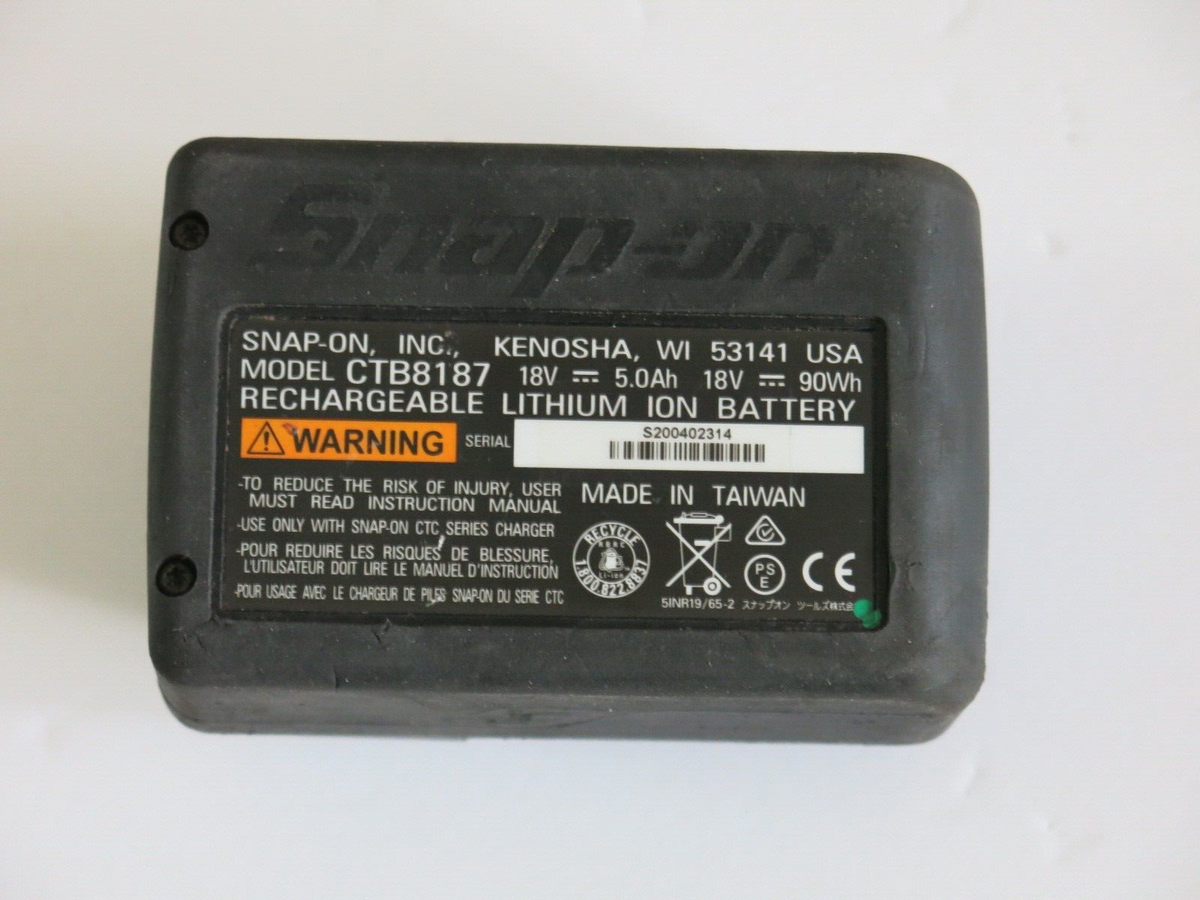 スナップオン　18v バッテリー　CTB8187 18 V 5 Ah MonsterLithium Ion Slide-On Battery | CTB8187