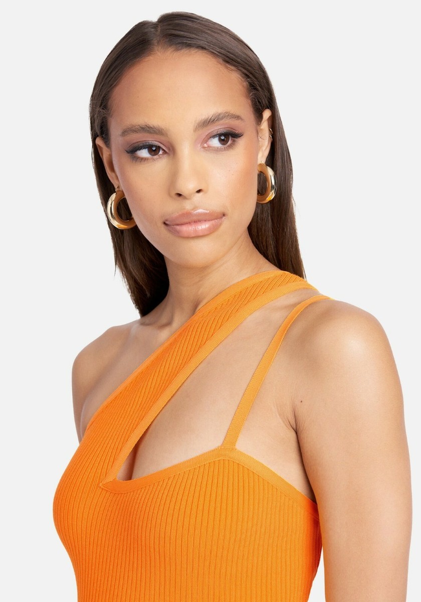 bebe one shoulder bandage dress NWT BEBE SIZE S ONE SHOULDER BANDAGE DRESS Sure to turn heads!! $139