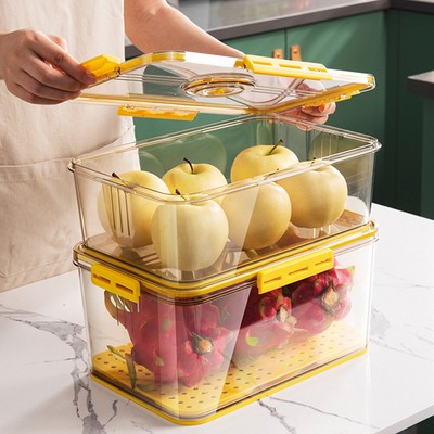 Klar Lebensmittel Container Glas Lebensmittel Lagerung Veggie Obst Container