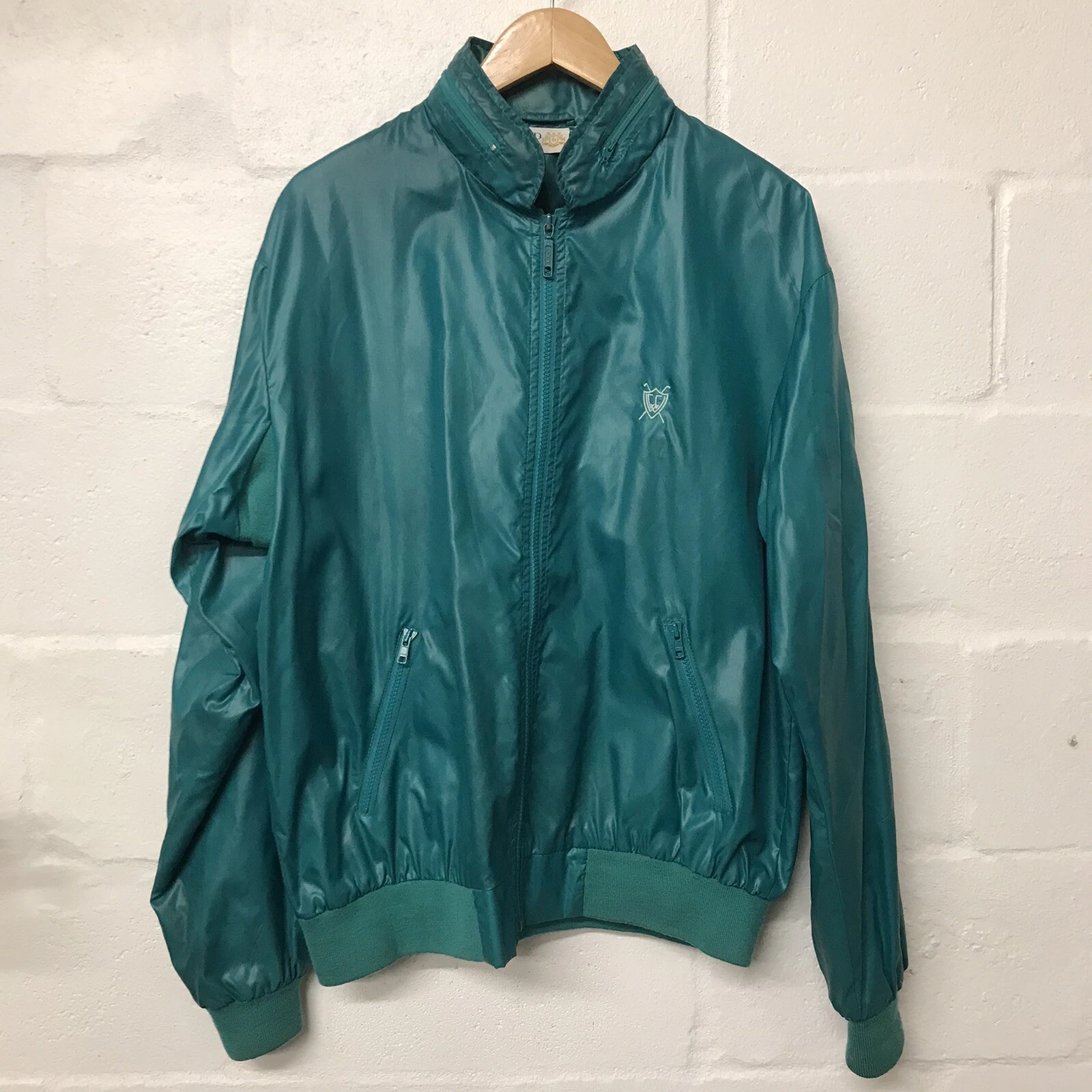 Vintage IZOD Club Green Raincoat Jacket Men’s Size L Nylon Golf Windbreaker WCC