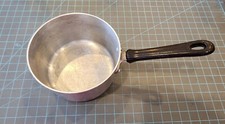 Vtg Toy Child  s Aluminum Sauce Pot Cookware - Black Handle - ITALY - KK