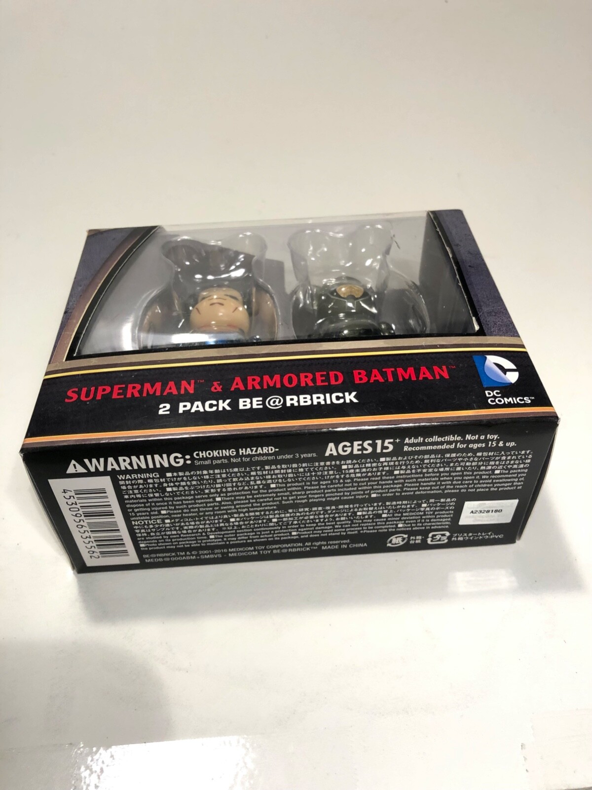 Medicom Bearbrick 100% BVS Superman & Armored batman 2 pack BE@rbrick - NEW