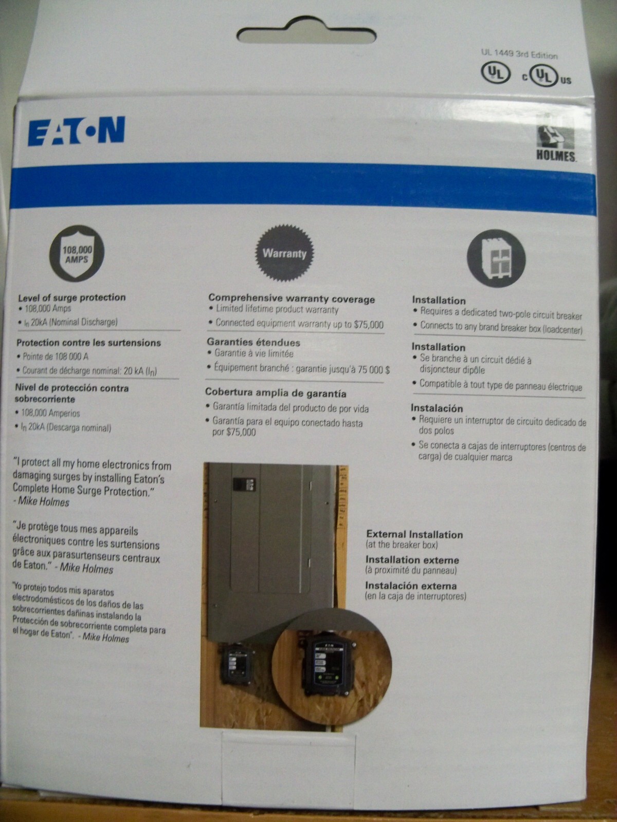 NEW Eaton Whole House Surge ProtectorCHSPT2ULTRA1 FREE PRIORITY S&H