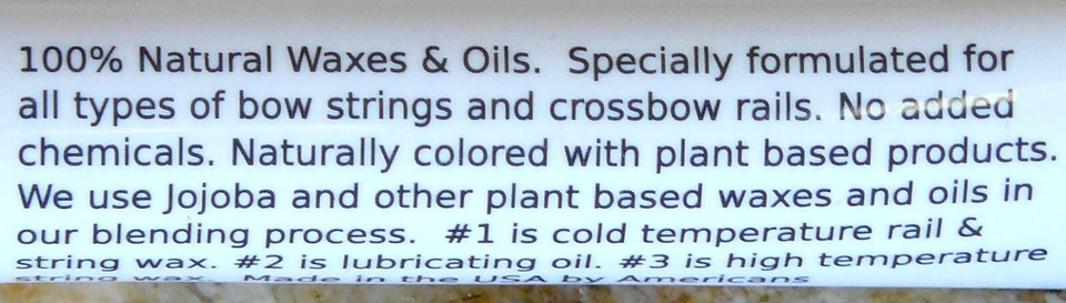 Crossbow String & Rail Wax JoJoBa the Hobo Archery Products Extreme Temperatures - Image 4 of 4